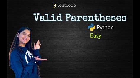 Leetcode 20 Valid Parentheses Python YouTube