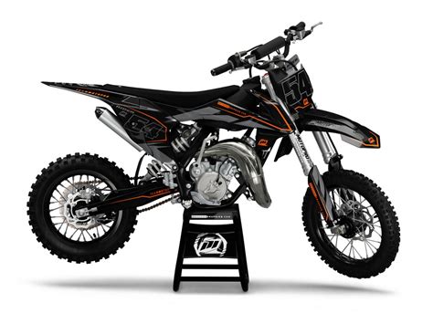 Custom KTM 65 SX Dirt Bike ZAP BLACK Graphics Set - FREE SHIPPING ...