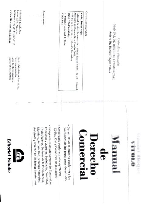 Manual De Derecho Comercial Vitolo