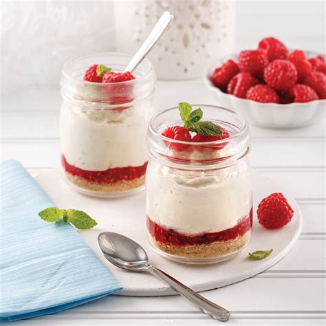 Cheesecakes Sans Cuisson Au Chocolat Blanc Et Framboises