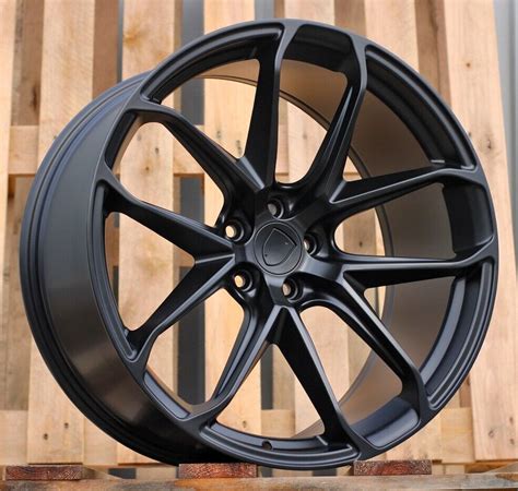 4 NEW 21 5X112 9J ET26 10J ET19 Multi Spoke Black Wheels For Porsche