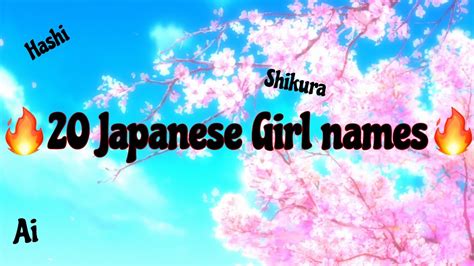 20 Japanese Names For Girls Anything ️ Part Two Youtube