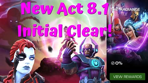 Act 8 Chapter 1 Initial Clear New Boss Fight 100 Later Today Marvel Contest Of Champions