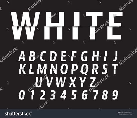 Cut Alphabet Font Template Letters Numbers Stock Vector (Royalty Free ...