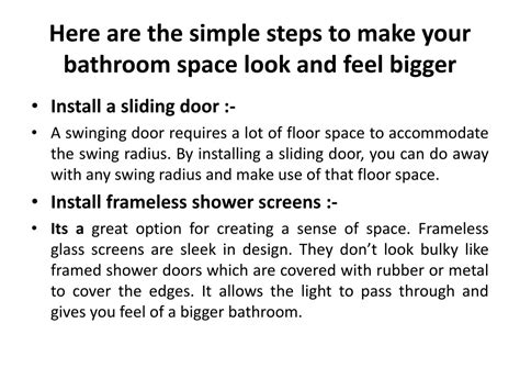 Ppt 6 Tips To Make Your Small Bathroom Space Look Bigger Sanyc