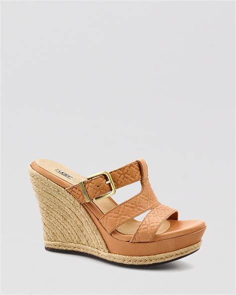 UGG® Australia Platform Wedge Espadrille Sandals - Hedy Emboss ...