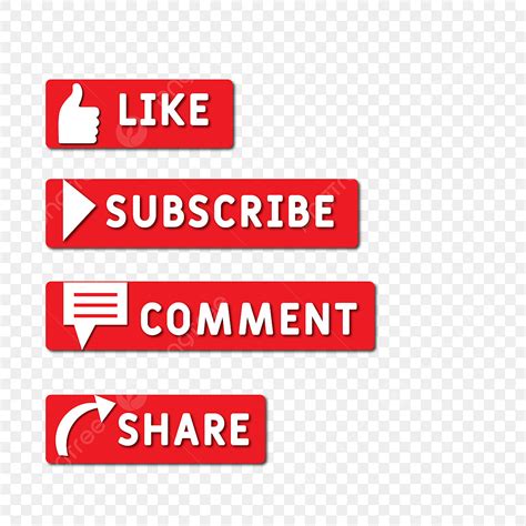 Like Comment Share Vector Hd Images Youtube Like Subscribe Comment Share Button Set With Icon