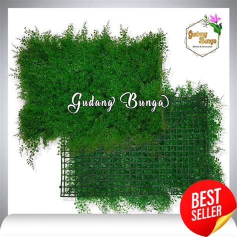 Jual RUMPUT CEMARA DAUN SINTETIS 40x60 DEKORASI RUMPUT OXYLIA TANAMAN