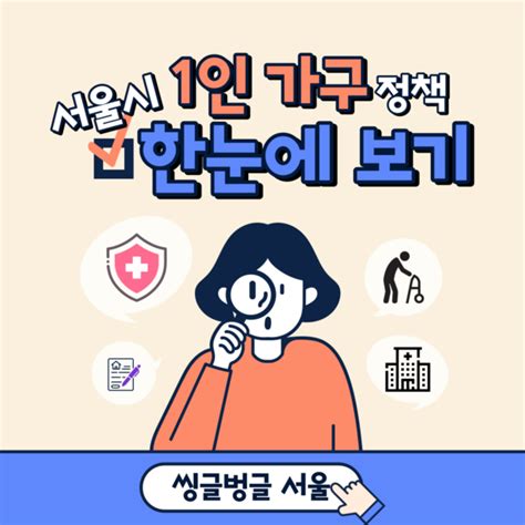 카드뉴스 서울시 1인 가구 정책 한눈에 보기