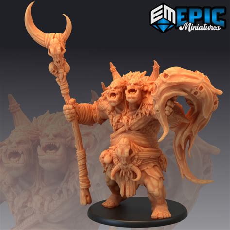 Descargar Ettin Tribe Shaman Magic Ancient Two Headed Ogre Burning