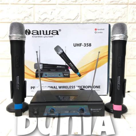 Jual Microphone Mic Wireless N Aiwa Uhf Handheld Original Shopee