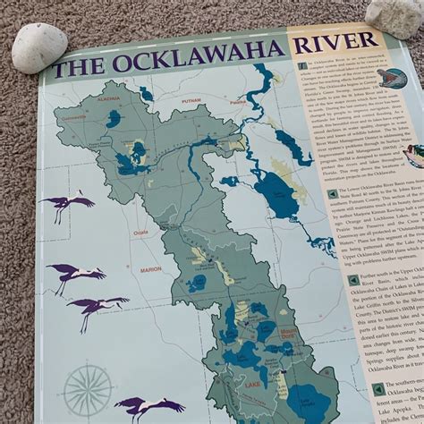 The Ocklawaha River Lakes Florida Map 16x21 Art Wall Poster - Etsy