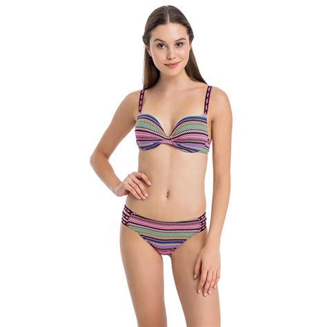 Dagi Sabit Silikonlu Balenli Bikini Pembe U9603009 MayoCenneti