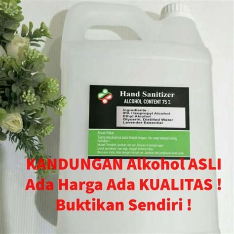 Promo Hand Sanitizer 5 Liter Alcohol Content 75 Siap Pakai Diskon 11