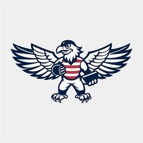 Premium Vector | Bald eagle with an american flag vector illustration