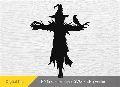 Scarecrow Svg Gardening Svg Cricut File Halloween Scarecrow Svg