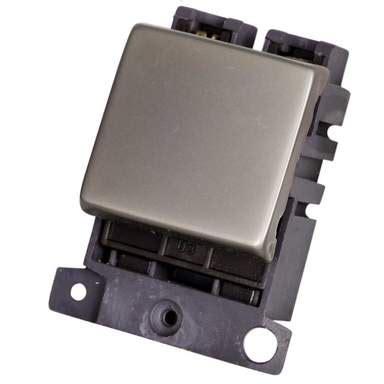 Scolmore Click Mini Grid A Double Pole Switch Module Pearl Nickel