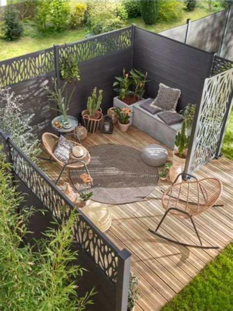 Un coin terrasse intimiste et cosy Décoration jardin terrasse