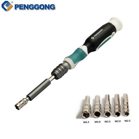 Penggong 7pcs Telescopic Socket Screwdriver Inner Hexagon Magnetic 2 5 3 0 3 5 4 4 5 5mm