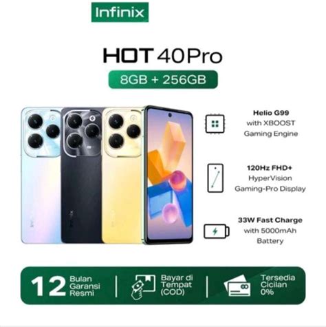Promo Infinix Hot 40 Pro 8gb 256gb Garansi Resmi 1 Tahun Diskon 7 Di Seller Penabur