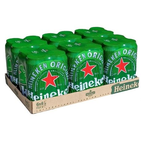 Pivo světlý ležák alk 5 obj 12 Heineken Original plech 6x 4x500 ml