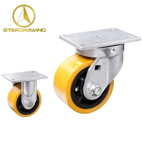 Stardrawing 150 200 250 300mm Heavy Duty Polyurethane Wheels PU Castor