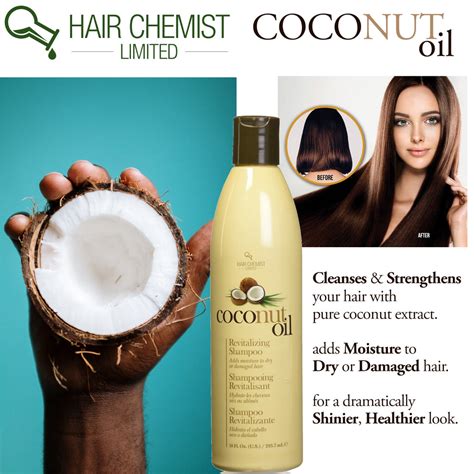 Hair Chemist Coconut Oil Shampoo Conditioner And Hair Oil 3 Pc Set