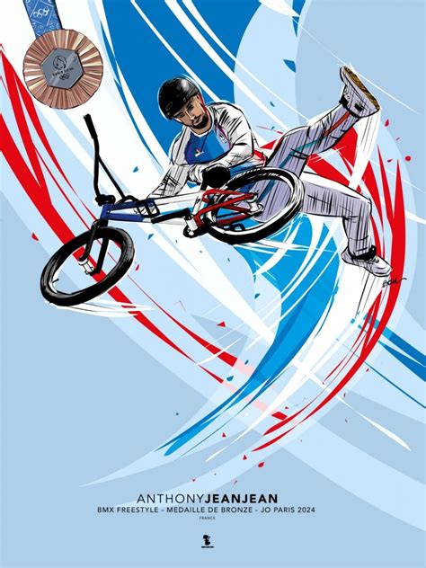 ANTHONY JEANJEAN BMX FREESTYLE MEDAILLE DE BRONZE JO PARIS 2024