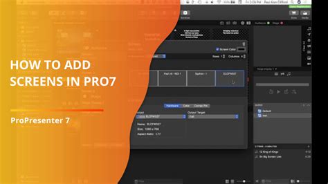 Propresenter Tutorial Working With Screens Trinitydigitalmedia