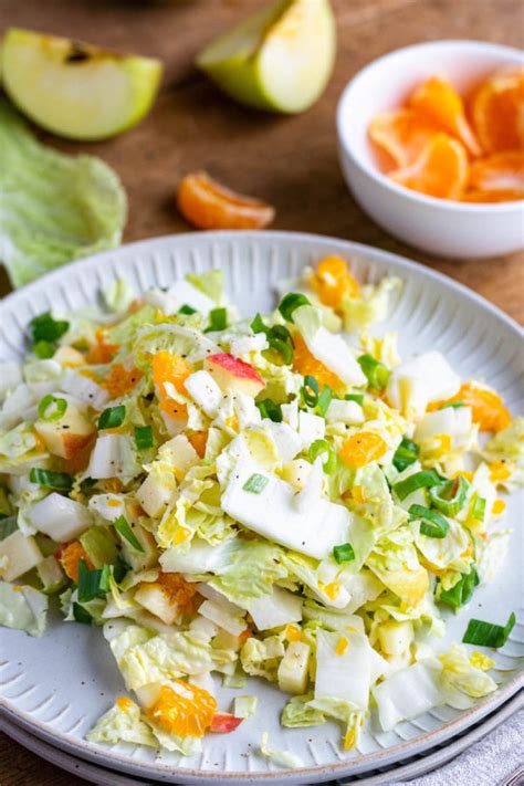 Chinakohl Salat Mit Mandarinen Und Apfel Herrlich Fruchtig