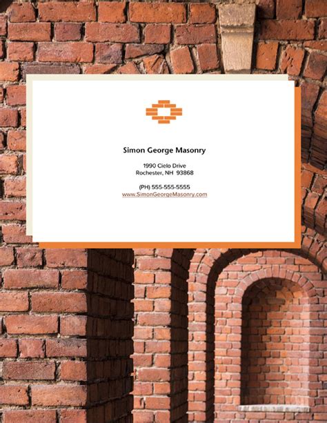 Masonry Contracting Services Sample Proposal Downloadable Template