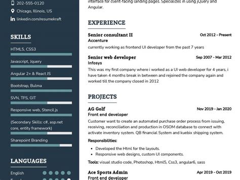 Accenture Infographic Resume