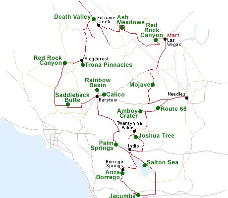 Southwest USA Itineraries - California Deserts