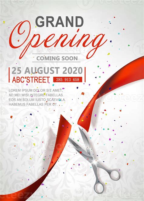 Grand Opening Invitation And Invitation Card 21902505 Stock Photo At