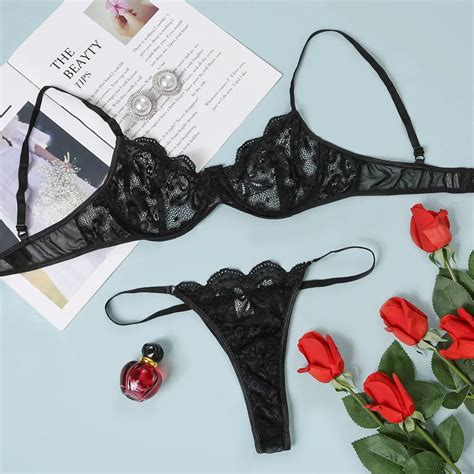 Women S Underweat Set Sexy Lace Hollow Out Lingerie Bras And Panties