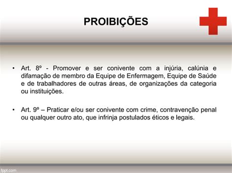 Código De ética Dos Profissionais De Enfermagem Ppt