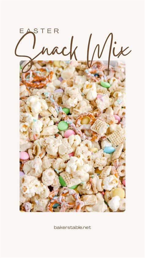 White Chocolate Popcorn And Chex Easter Snack Mix Bunny Bait