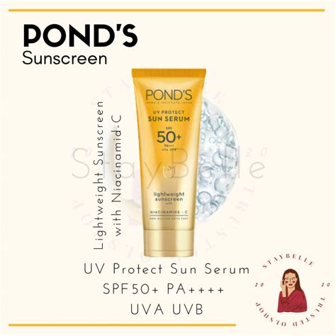 Jual Ponds Uv Protect Sun Serum Spf Pa Uvb Uvb Lightweight