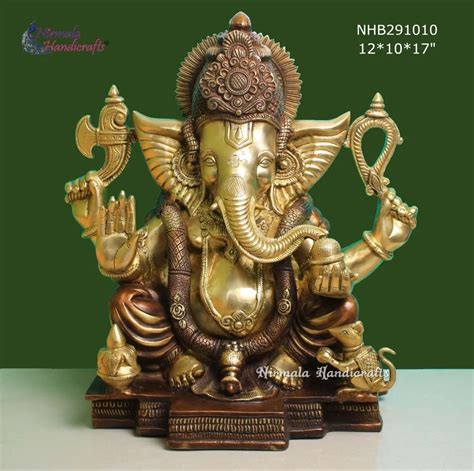 Golden Brass Ganesha Statue Temple At Rs In Jaipur Id