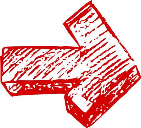 Red Drawn Arrow Png