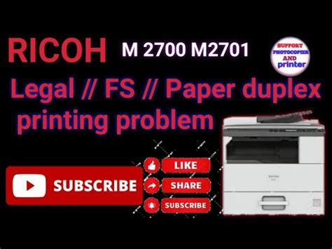 Ricoh M M Legal Fs Paper Duplex Printing Problam