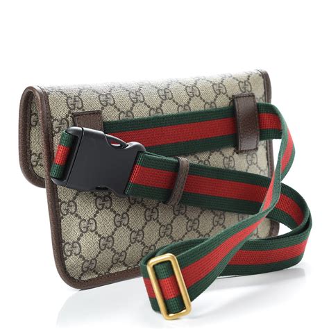 GUCCI GG Supreme Monogram Neo Vintage Web Belt Bag Brown 484974