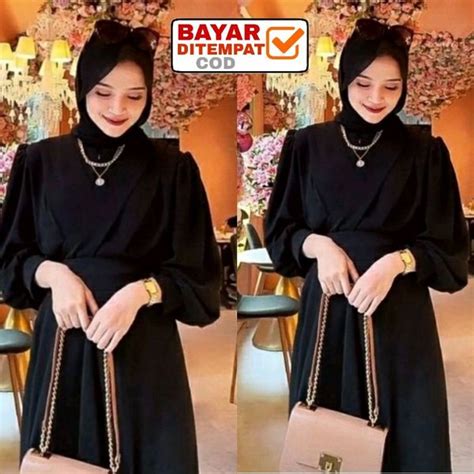 Jual Gaudy Gamis Terbaru Muslim Ceruty Premium L Xl Xxl Jumbo Maxi Long