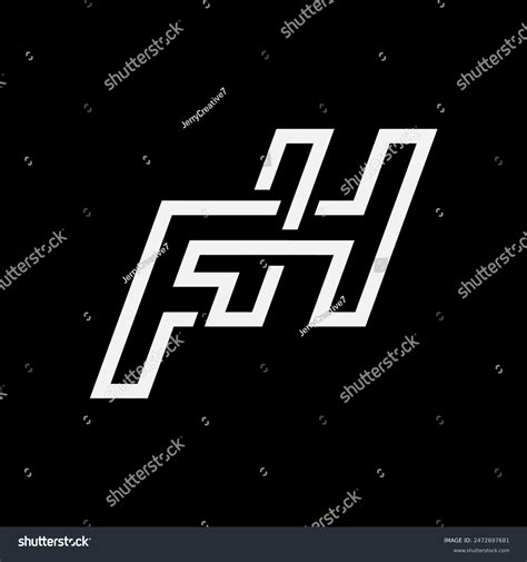 Letter Fh Hf Logo Monogram Logo Stock Vector Royalty Free 2472697681