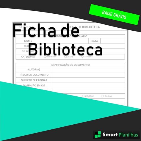 Ficha De Biblioteca Em Excel Smart Planilhas