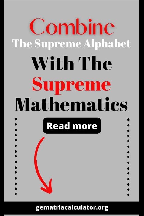 Combine The Supreme Alphabet With The Supreme Mathematics Tech ...