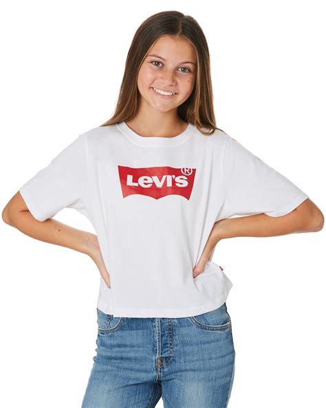 Levi S Girls Cropped Tee Teens White Surfstitch