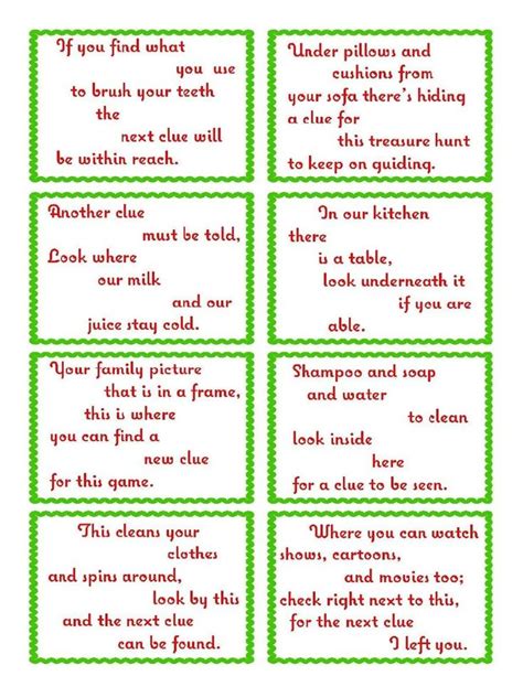 Secret Santa Clues Riddles Printable Ideas For