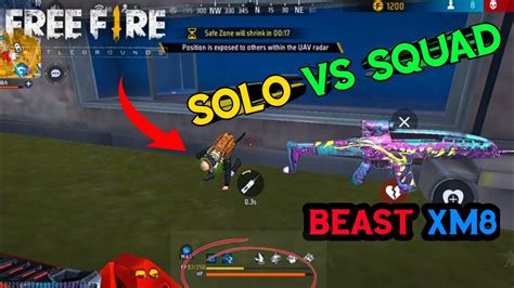 Free Fire Max Solo Vs Squad Dominating With Xm Headshots Free