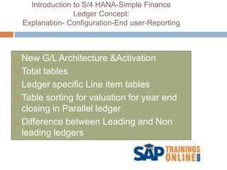 SAP Simple Finance Training PPT